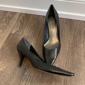 Nine West Black Kitten Heel Pumps Sz 7